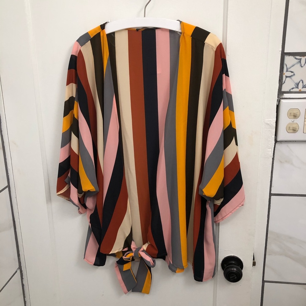 NWT Striped Kimono - Picture 5 of 6